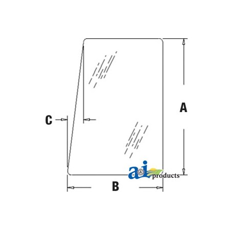 A & I Products Glass, Rear, Side (RH/H) 42" x33" x2" A-CG6123